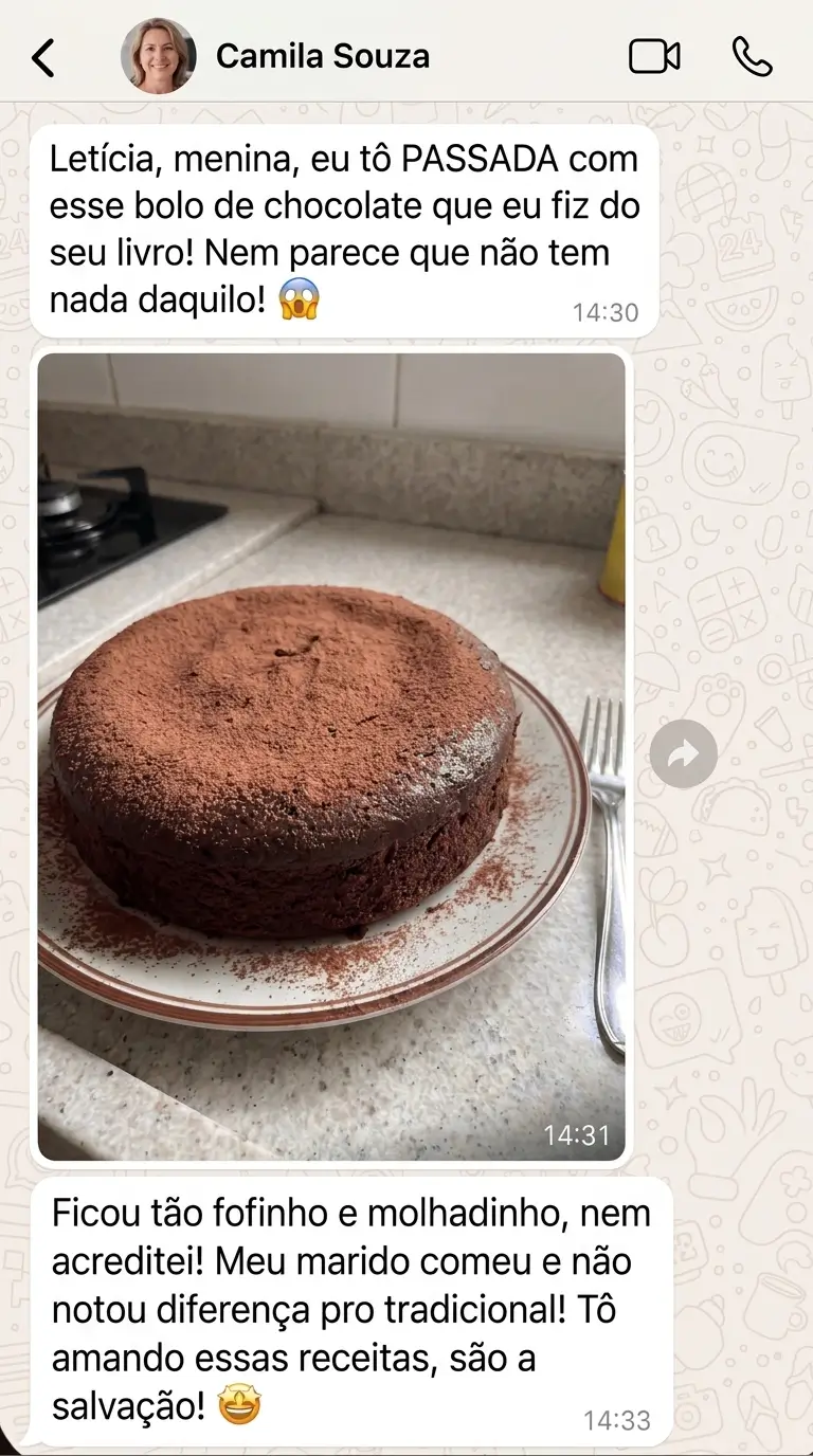 Depoimento de aluna no WhatsApp 1