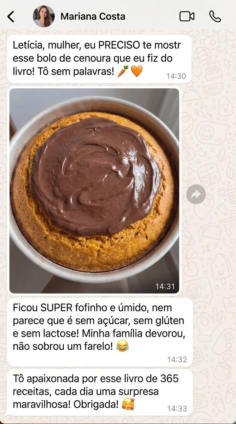 Depoimento de aluna no WhatsApp 4