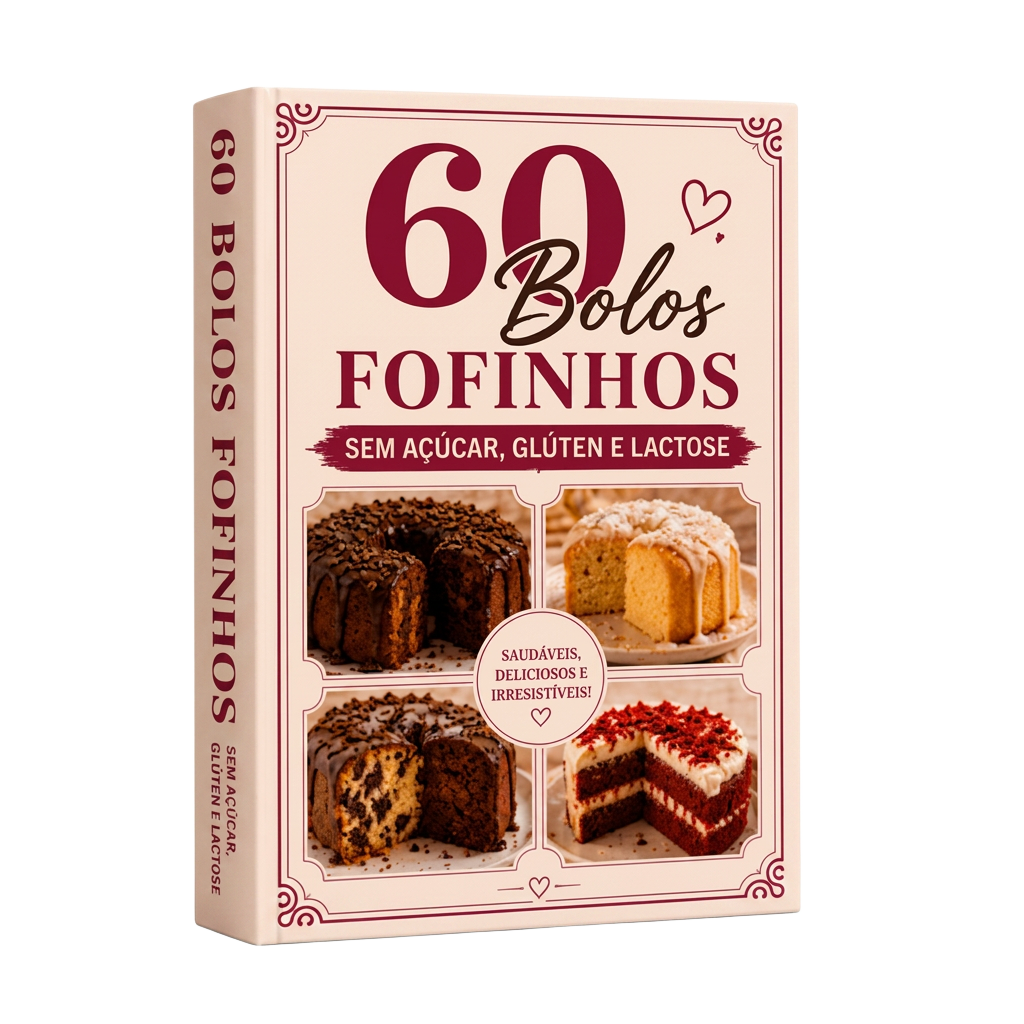 60 Bolos Fofinhos Sem Açúcar, Glúten e Lactose